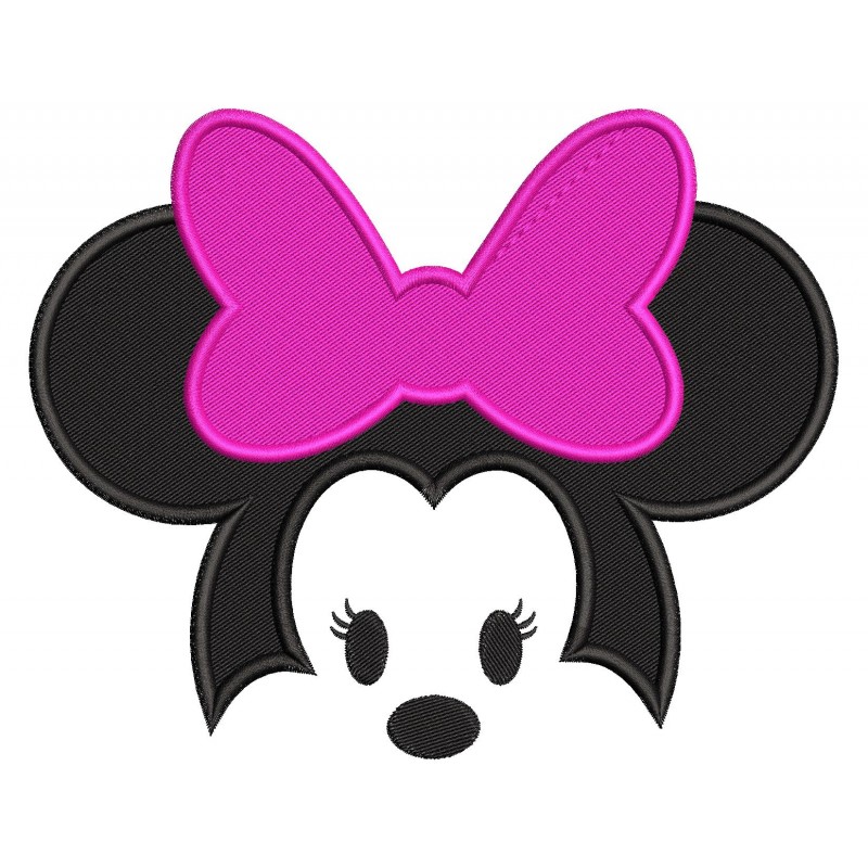 Minnie Mouse with Bow Embroidery Design Embr