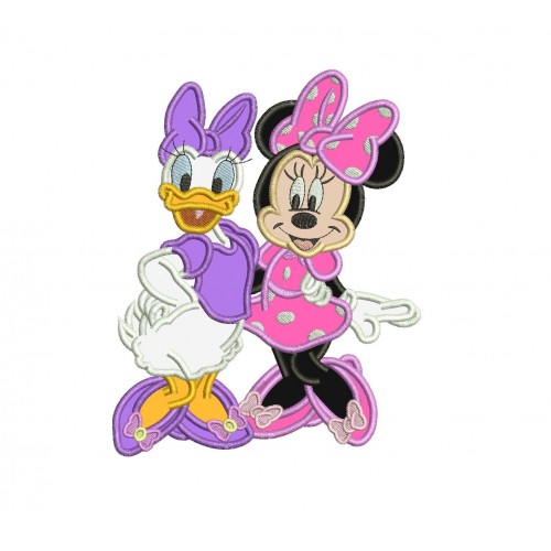 Minnie and Daisy Duck Applique Design