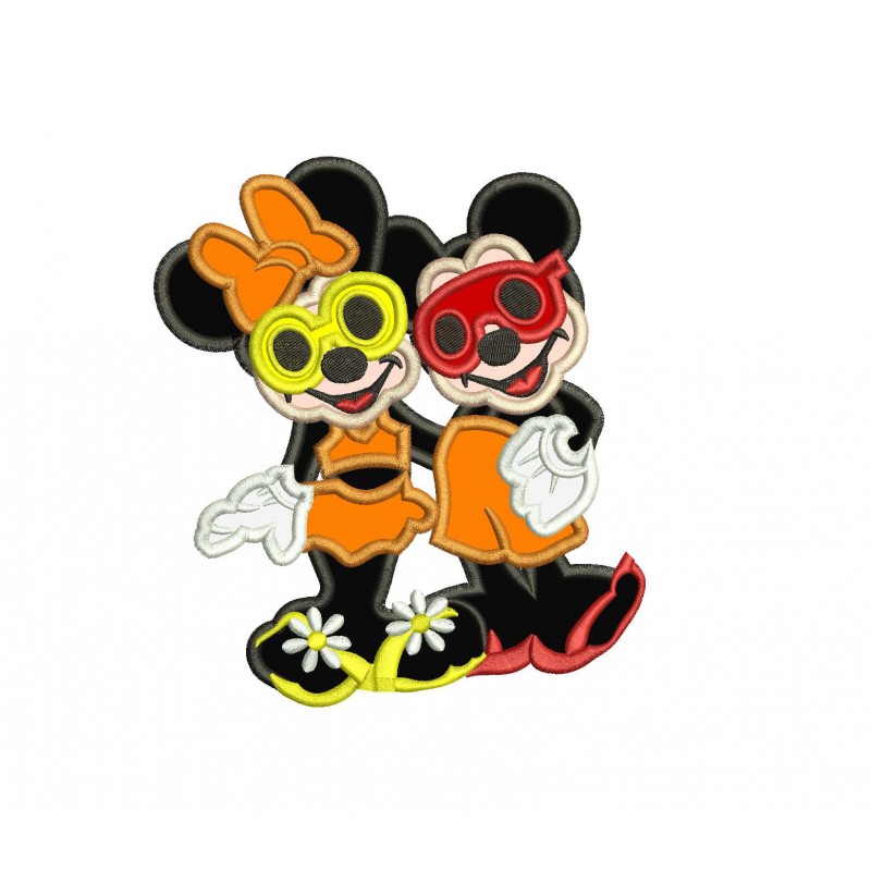 Minnie and Mickey Cruise Applique Design