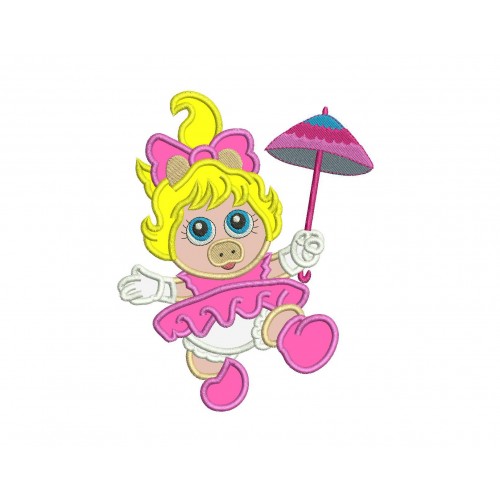 Miss Piggy Muppet Babies Applique Design