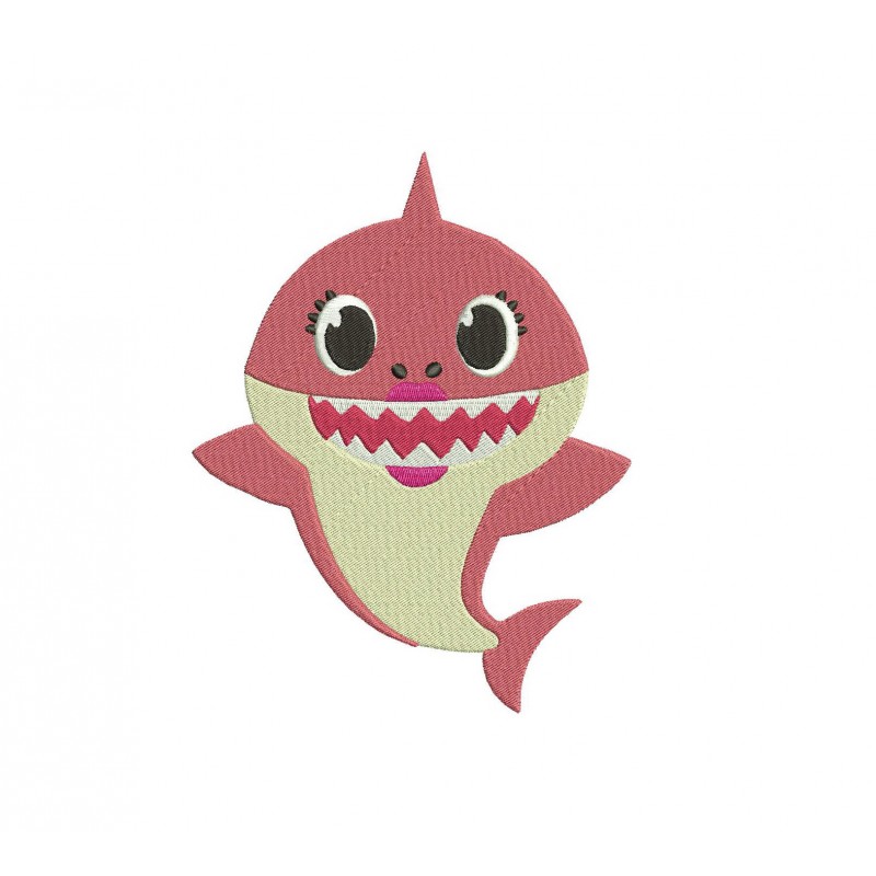 Mommy The Shark Family Embroidery Design