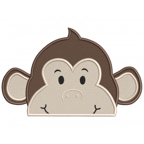 Monkey Peeker Embroidery Design Embr