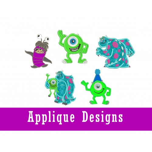 Monsters Inc Applique Designs