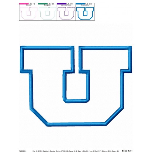 Monsters University Applique Designs