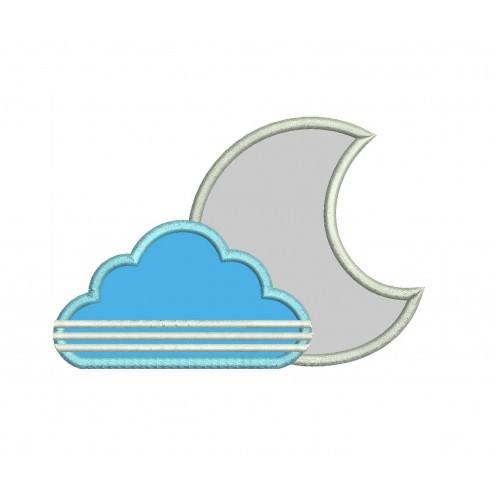 Moon and Cloud Applique Design