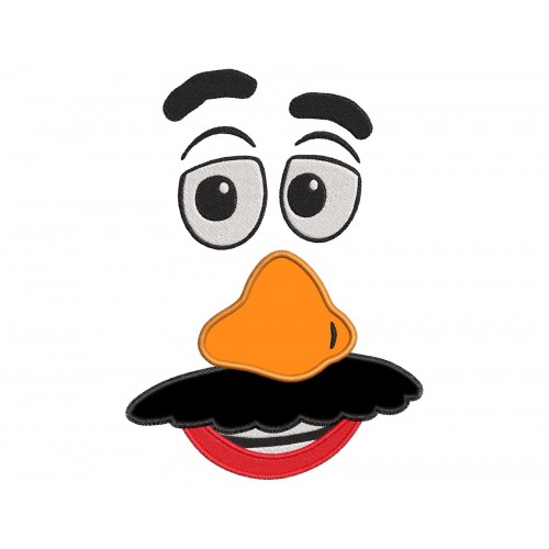 Mr Potato Face Applique Design Embr