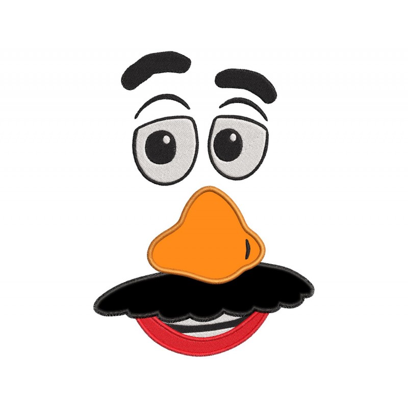 Mr Potato Face Applique Design Embr