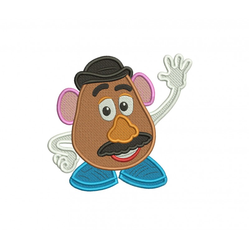 Mr Potato Toy Story Filled Embroidery Design