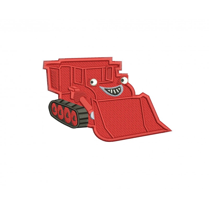 Muck Toy Bulldozer Bob the Builder Filled Embroidery Design