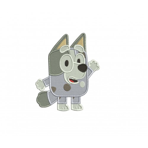 Muffin Bluey the Dog Filled Stitch Embroidery Design