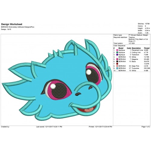 Nazboo Shimmer and Shine Applique Design