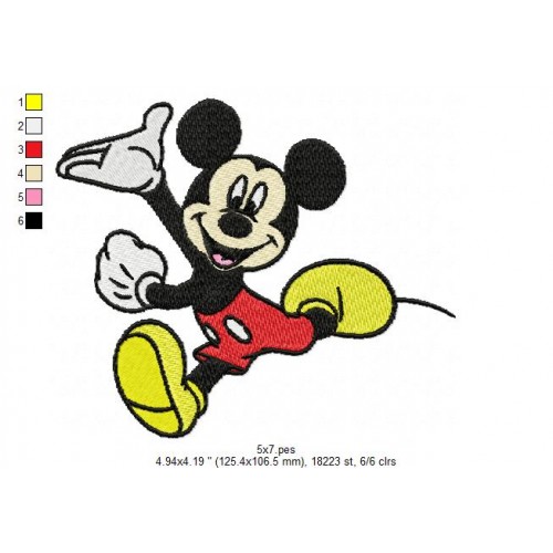 New Mickey Embroidery Design