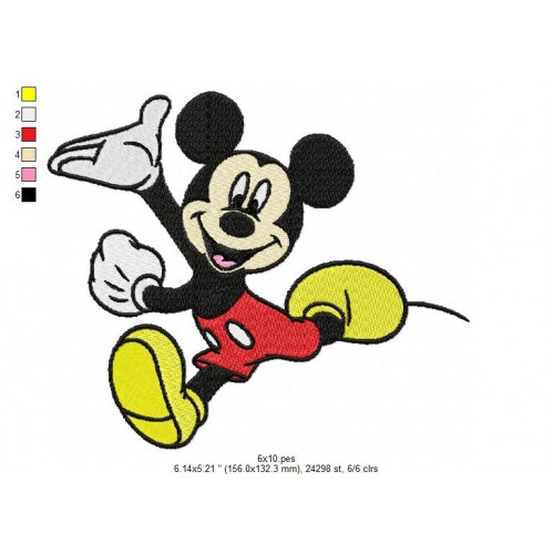 New Mickey Embroidery Design