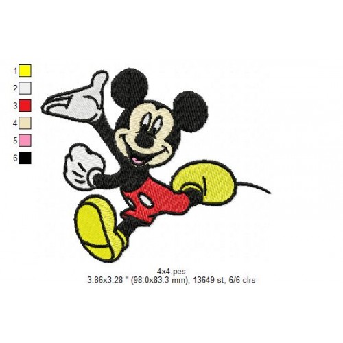 New Mickey Embroidery Design