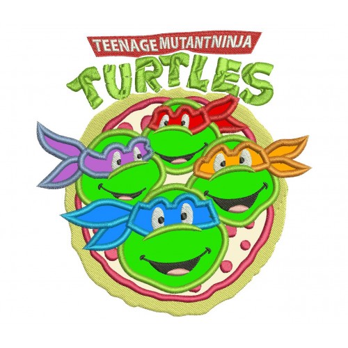 Ninja Turtles Applique Design