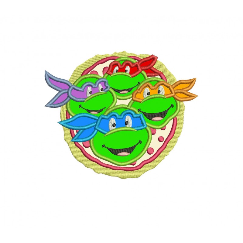 Ninja Turtles Logo Applique Design