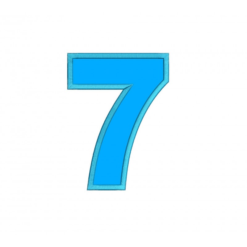 Number 7 Applique Design
