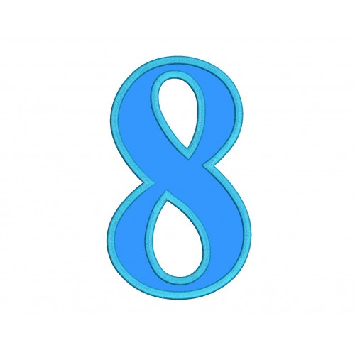 Number 8 Applique Design