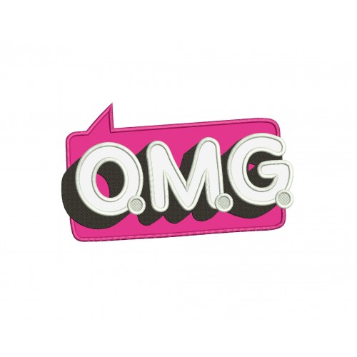 OMG Logo Lol Surprise OMG Applique Design