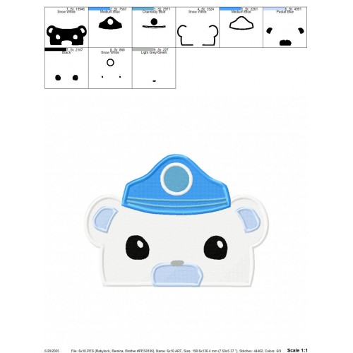 Octonauts Peeker Embroidery Design Embr