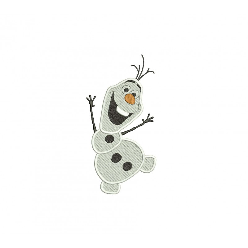 Olaf Filled Stitch Embroidery Design