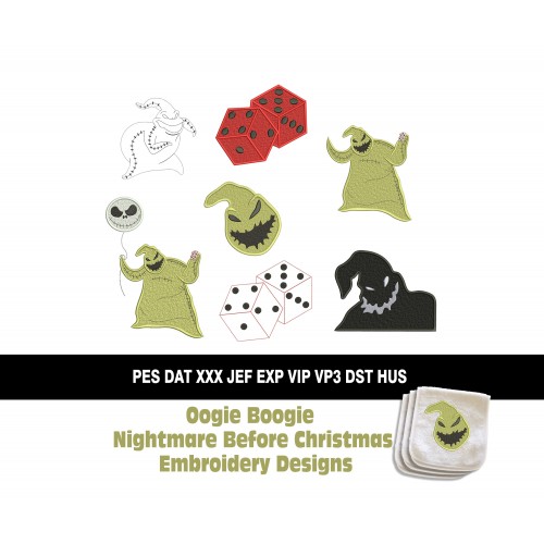 Oogie Boogie Nightmare Before Christmas Embroidery Designs