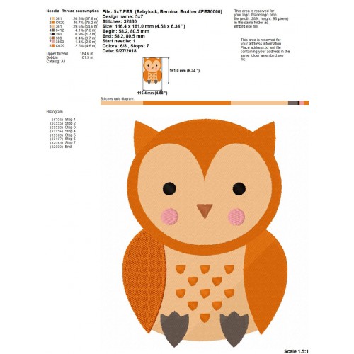 Owl Embroidery Design