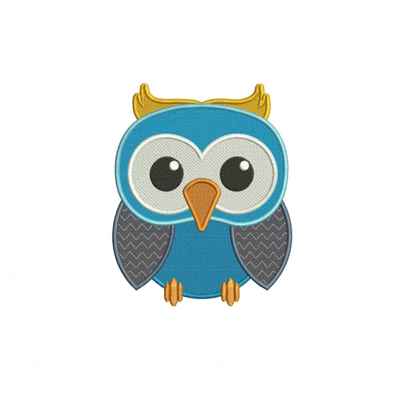 Owl Embroidery Design Filled Stitch