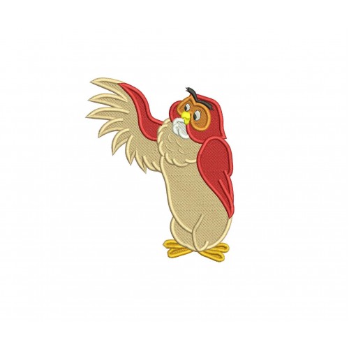 Owl Winnie the Pooh Fill Stitch Embroidery Design