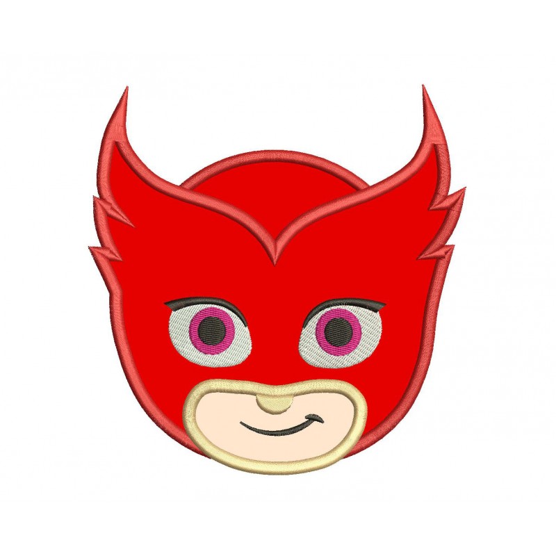 PJ Masks Owlette Head Applique Design