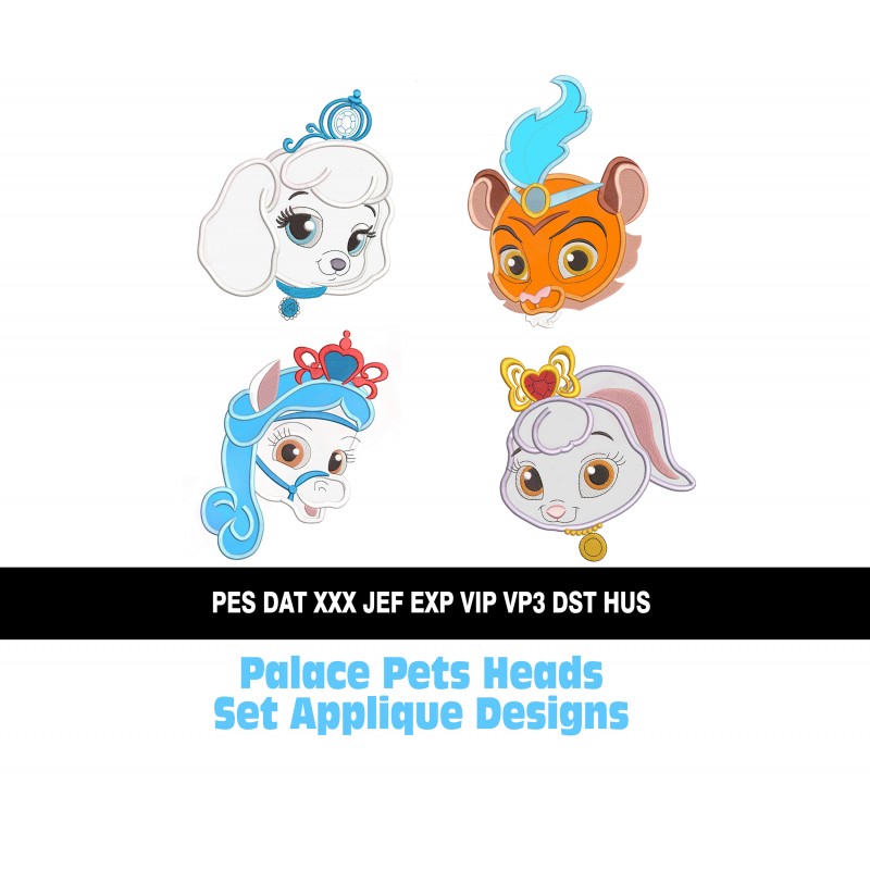 Palace Pets Heads Set Applique Designs