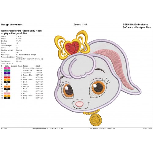 Palace Pets Heads Set Applique Designs
