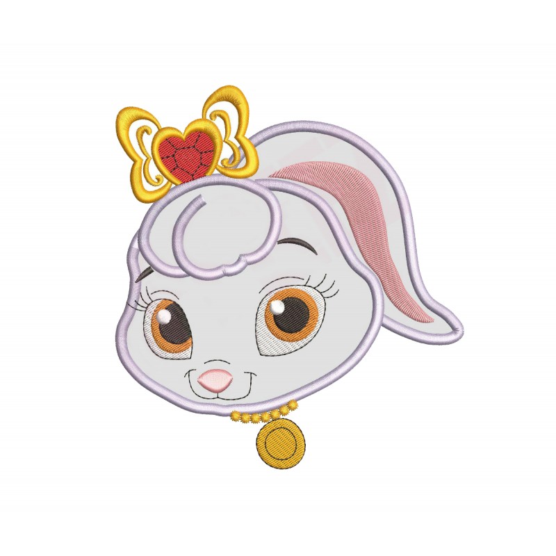 Palace Pets Rabbit Berry Head Applique Design