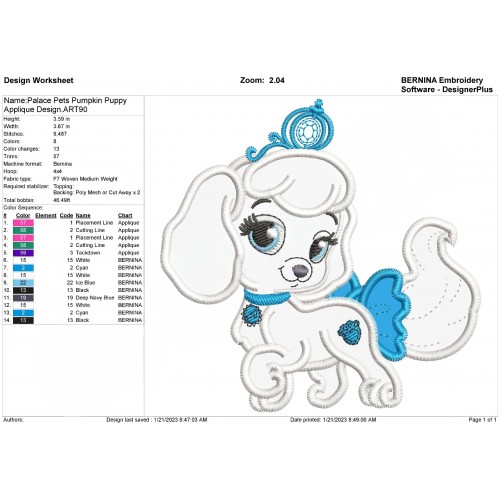 Palace Pets Set Applique Designs