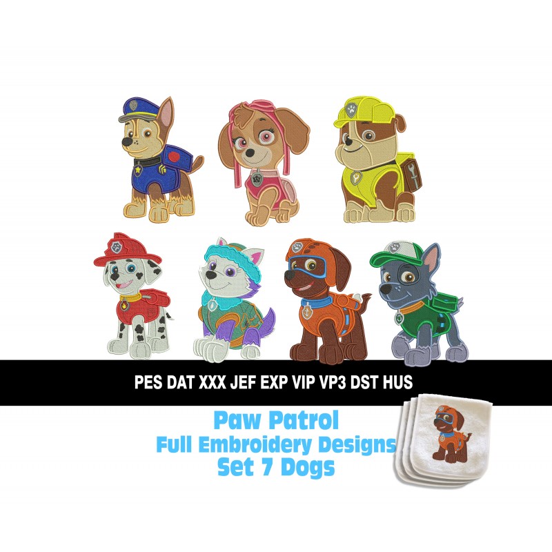 Paw Patrol Full Embroidery Designs Set