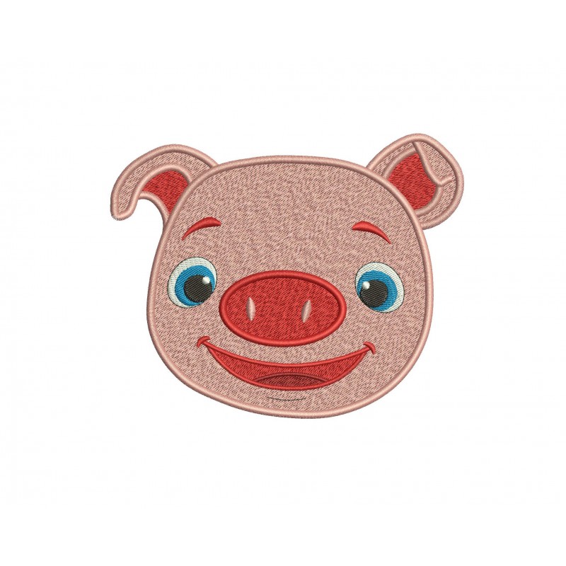Pepe Pig CoComelon Head Embroidery Design