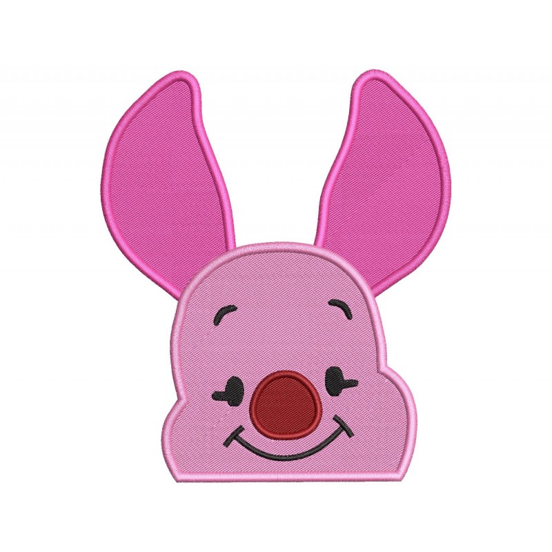Piglet Face Embroidery Design Embr