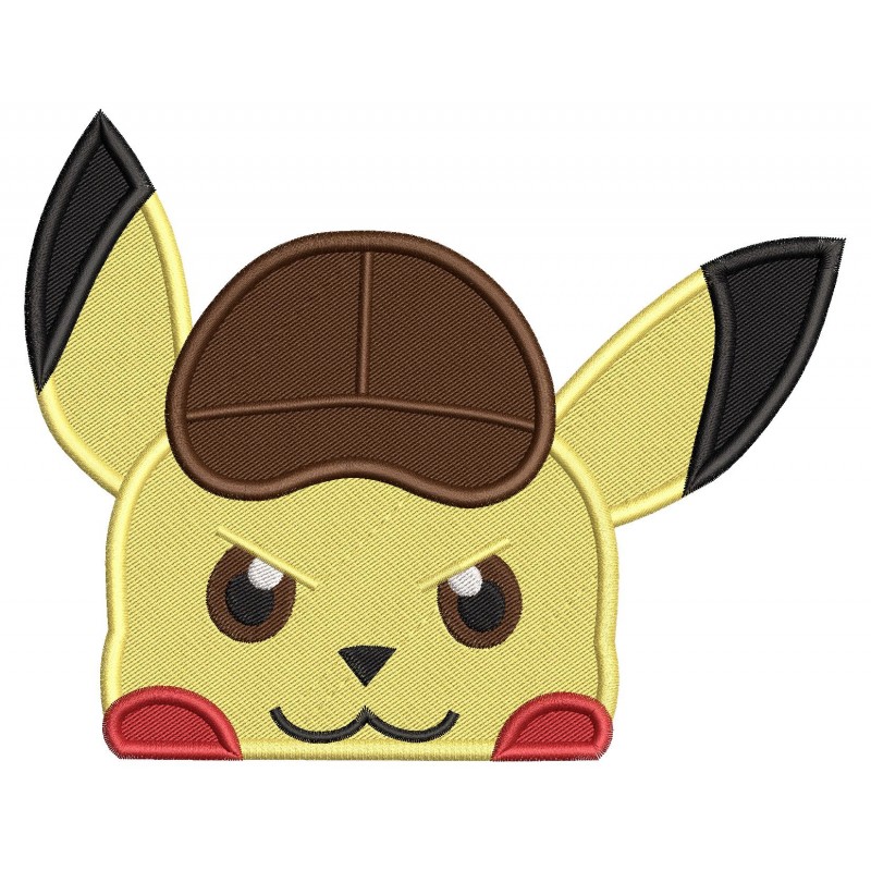 Pikachu Peeker Embroidery Design Embr