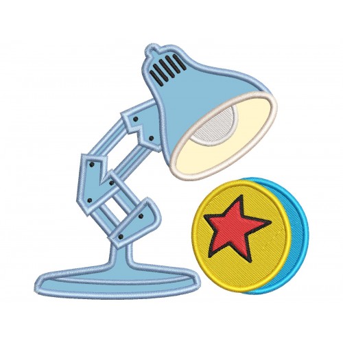 Pixar Lamp Disney Applique Design Embr