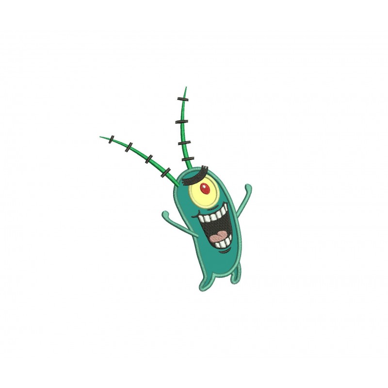 Plankton SpongeBob Squarepants Applique Design