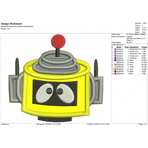 Plex Face Yo Gabba Gabba Applique Design