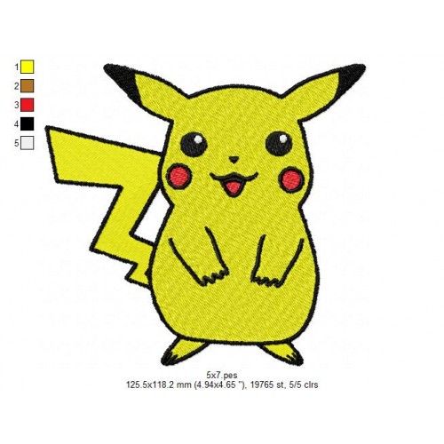 Pokemon Embroidery Design