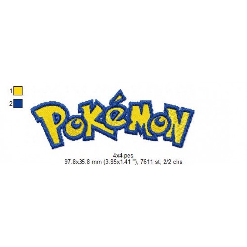 Pokemon Logo Embroidery Design
