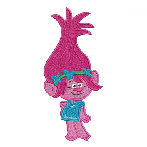 Poppy Troll Applique Design