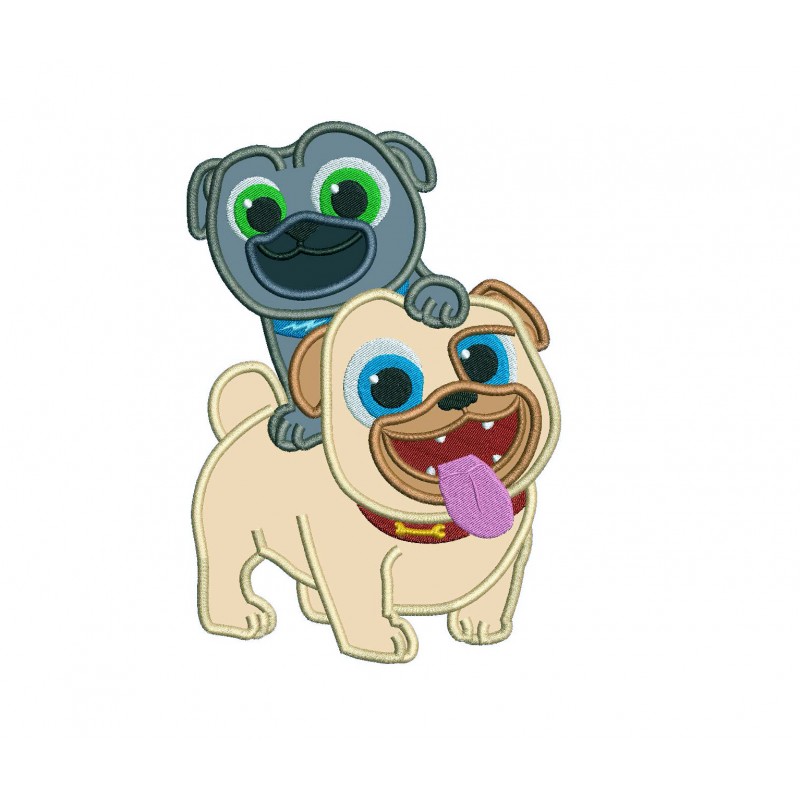 Puppy Dog Pals and Rolly Applique Design