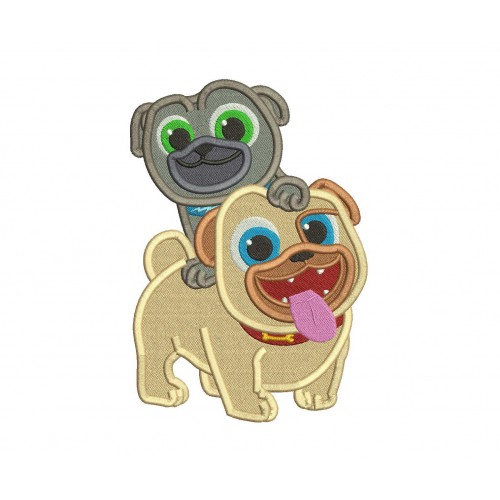 Puppy Dog Pals and Rolly Filled Embroidery Design