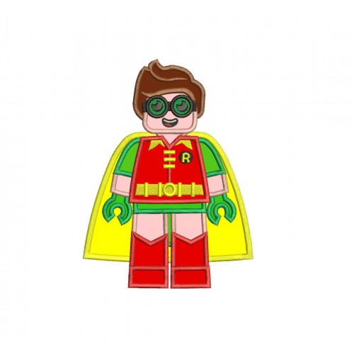 Robin Lego Boy Applique Design