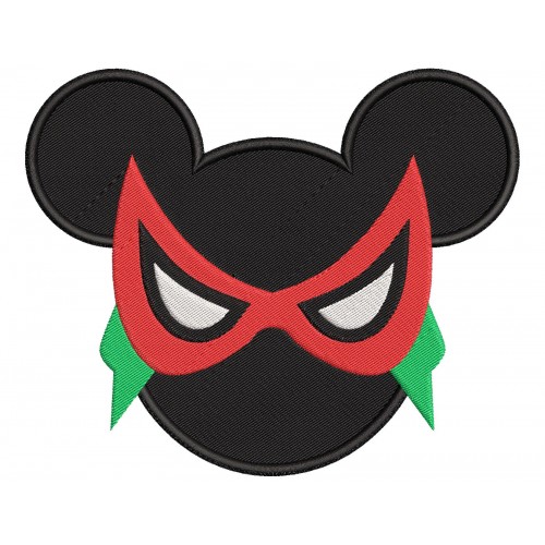 Robin Mickey Ears Embroidery Design Embr