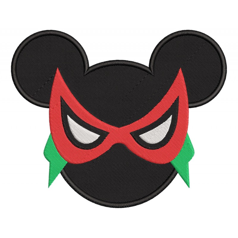 Robin Mickey Ears Embroidery Design Embr