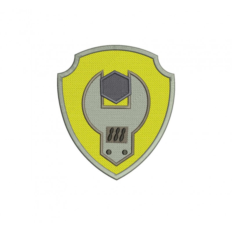 Rubble Badge Rubble Logo Full Embroidery Design